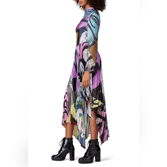 D3. MARQUES ALMEIDA GRAFFITI PRINT PLEATED DRESS - Picture 7 of 11